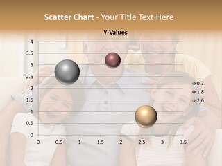 Grandparents Posing With Grandchildren PowerPoint Template