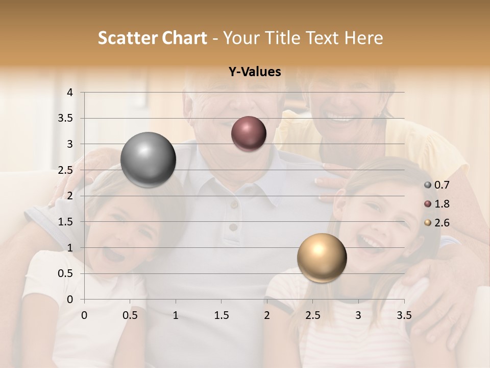 Grandparents Posing With Grandchildren PowerPoint Template