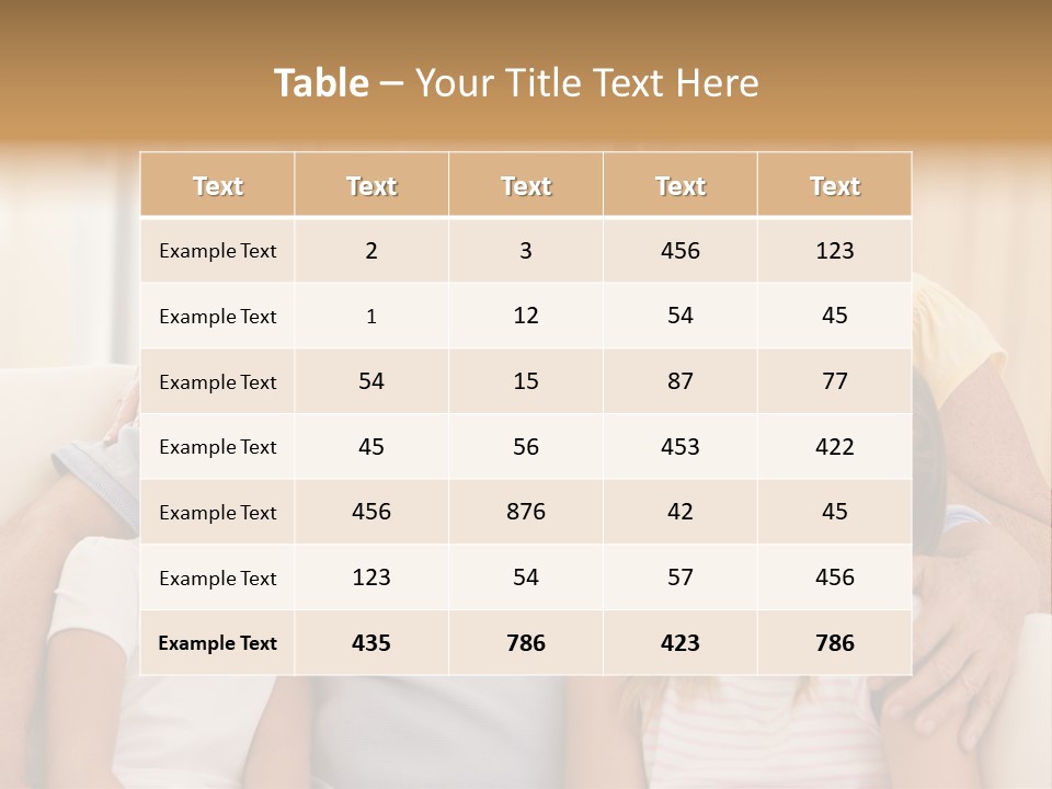 Grandparents Posing With Grandchildren PowerPoint Template