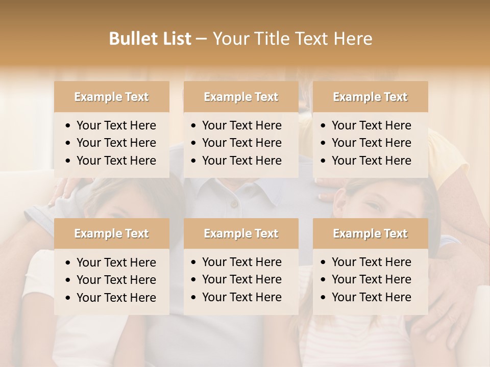 Grandparents Posing With Grandchildren PowerPoint Template