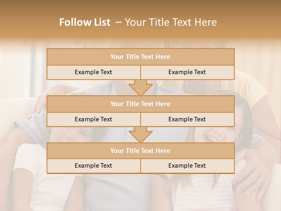 Grandparents Posing With Grandchildren PowerPoint Template