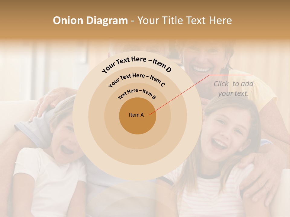 Grandparents Posing With Grandchildren PowerPoint Template