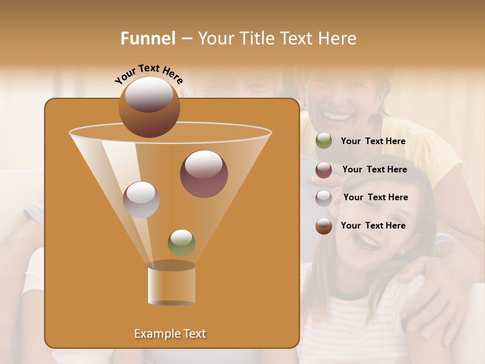 Grandparents Posing With Grandchildren PowerPoint Template