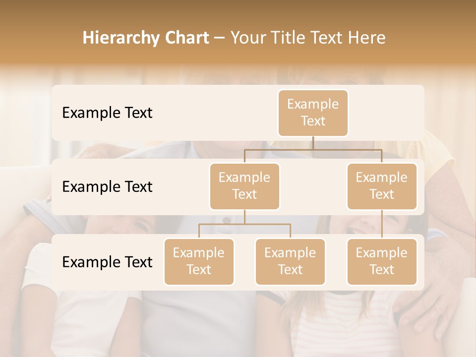 Grandparents Posing With Grandchildren PowerPoint Template