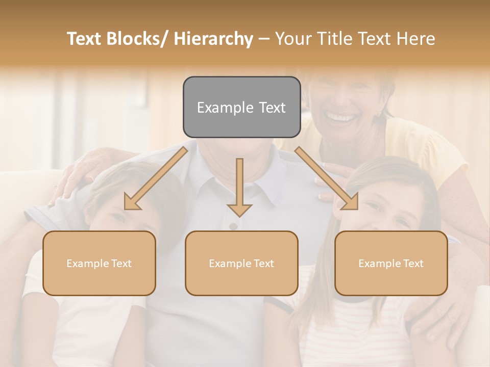Grandparents Posing With Grandchildren PowerPoint Template