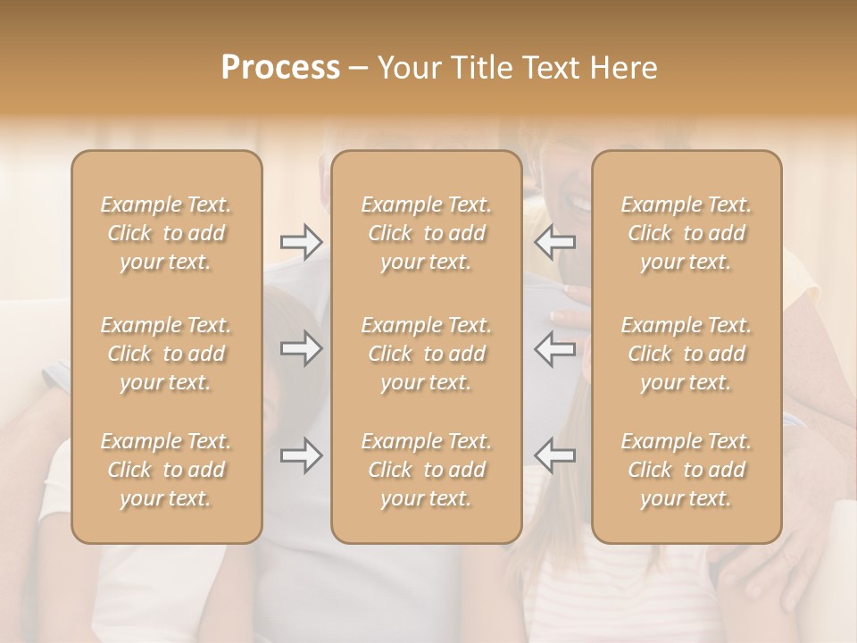 Grandparents Posing With Grandchildren PowerPoint Template