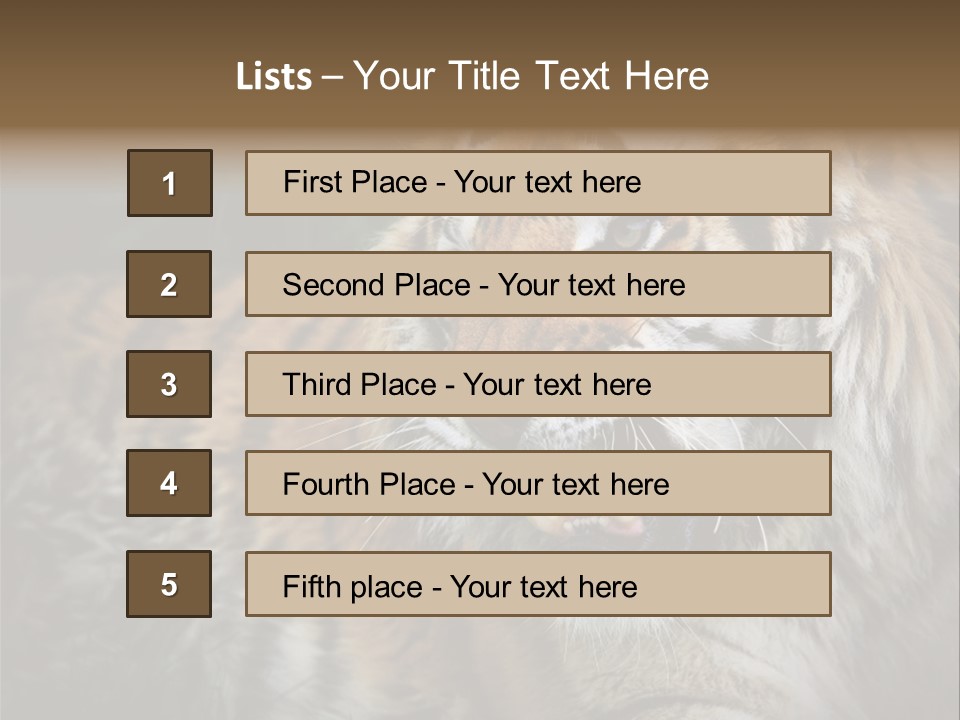 Bengal Tiger Roaring PowerPoint Template
