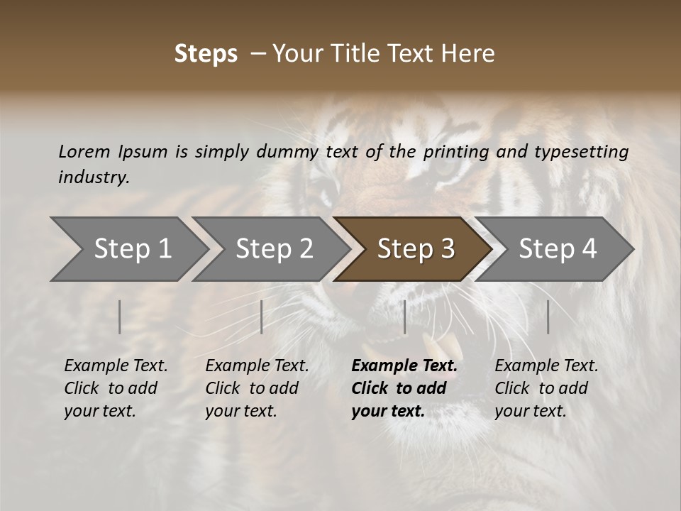 Bengal Tiger Roaring PowerPoint Template