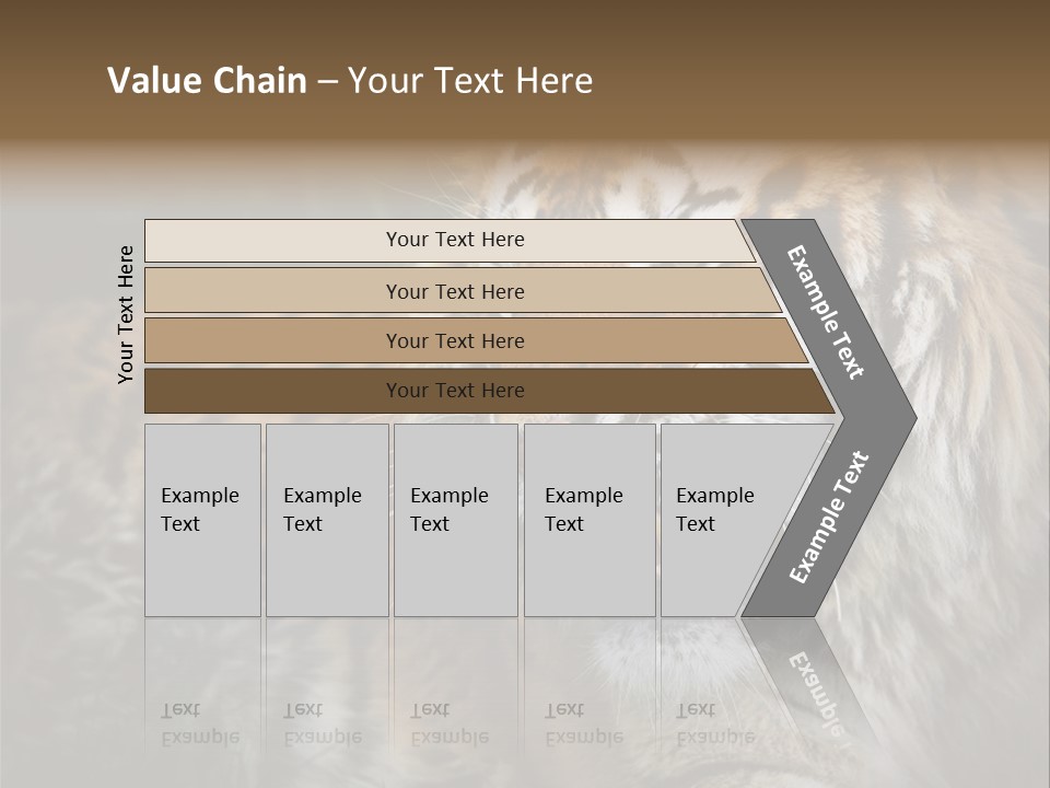 Bengal Tiger Roaring PowerPoint Template