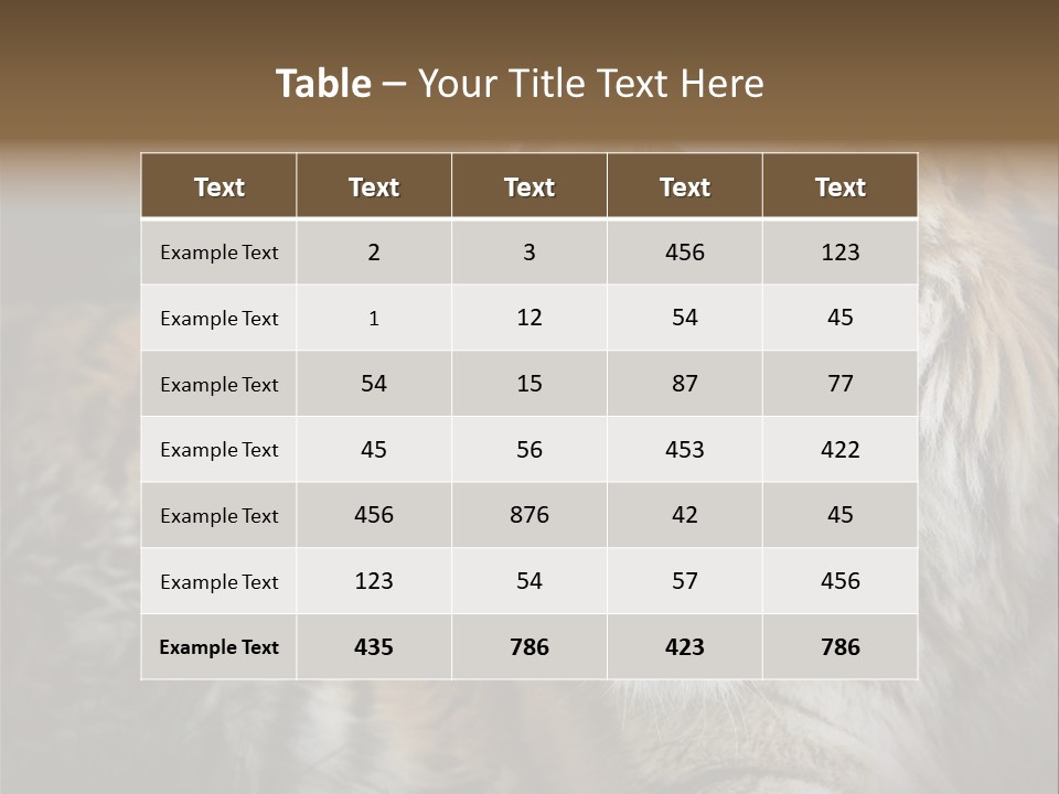 Bengal Tiger Roaring PowerPoint Template