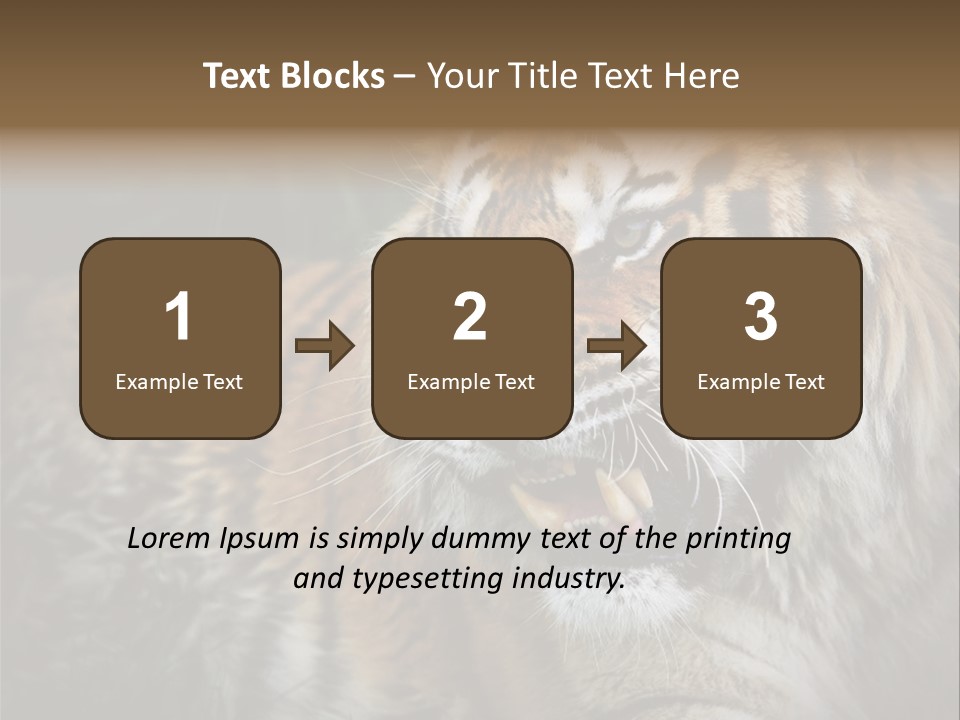 Bengal Tiger Roaring PowerPoint Template