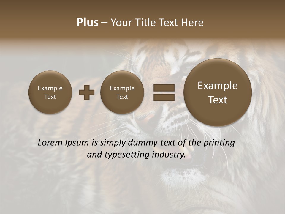 Bengal Tiger Roaring PowerPoint Template