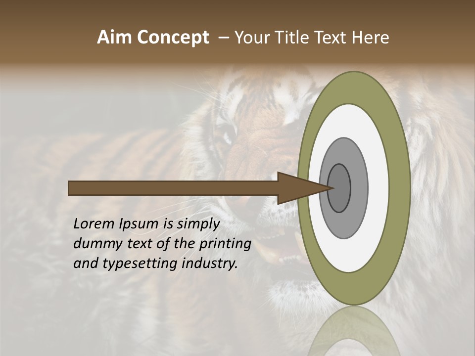 Bengal Tiger Roaring PowerPoint Template