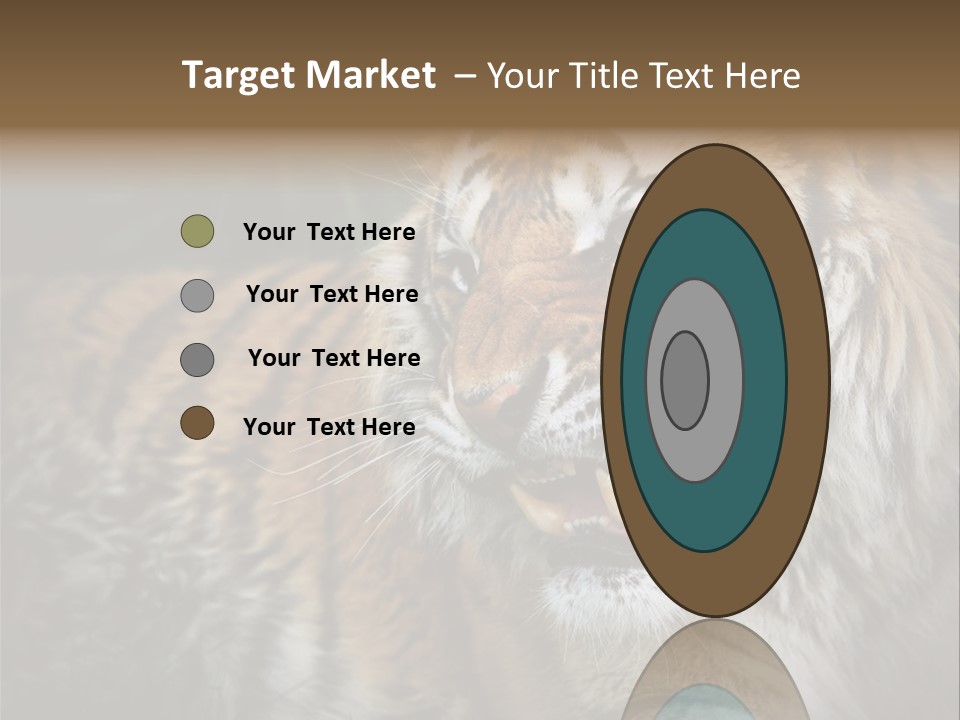 Bengal Tiger Roaring PowerPoint Template