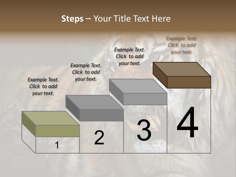 Bengal Tiger Roaring PowerPoint Template