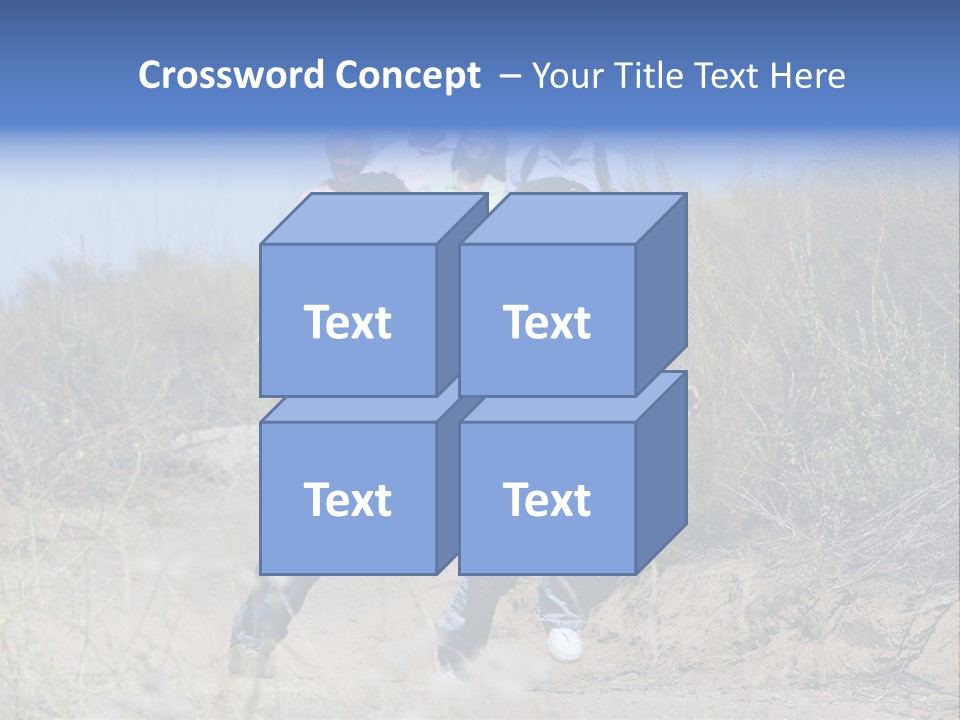 Extended Family Walking In Countryside PowerPoint Template
