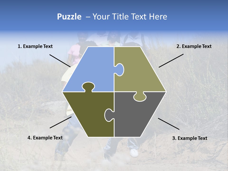 Extended Family Walking In Countryside PowerPoint Template