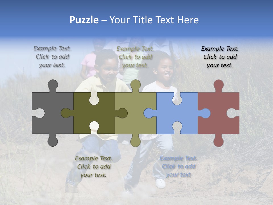 Extended Family Walking In Countryside PowerPoint Template