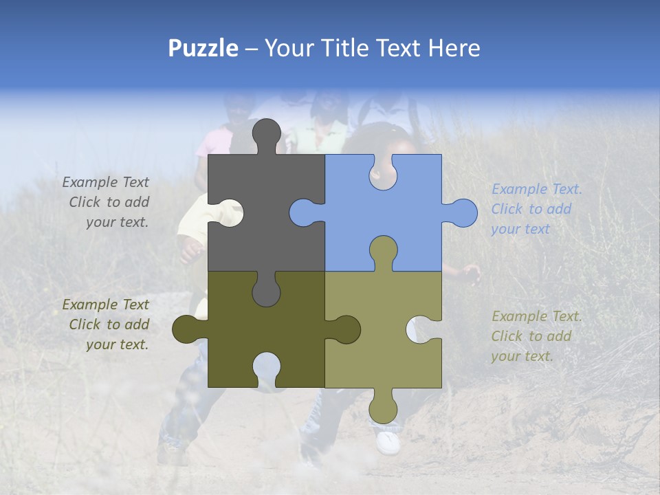 Extended Family Walking In Countryside PowerPoint Template