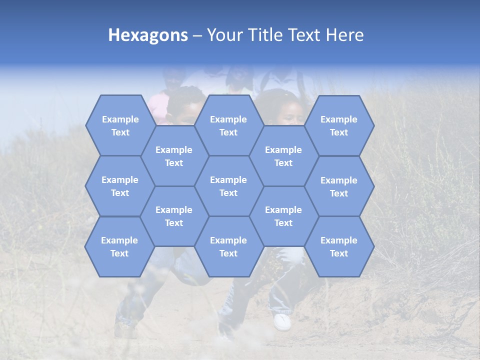 Extended Family Walking In Countryside PowerPoint Template