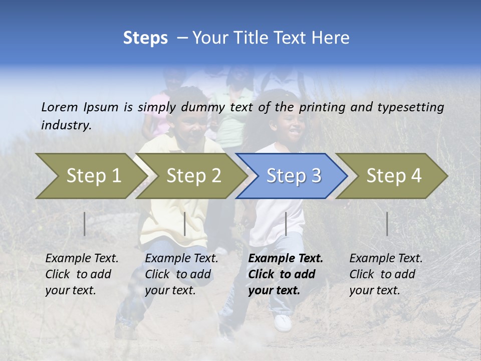 Extended Family Walking In Countryside PowerPoint Template