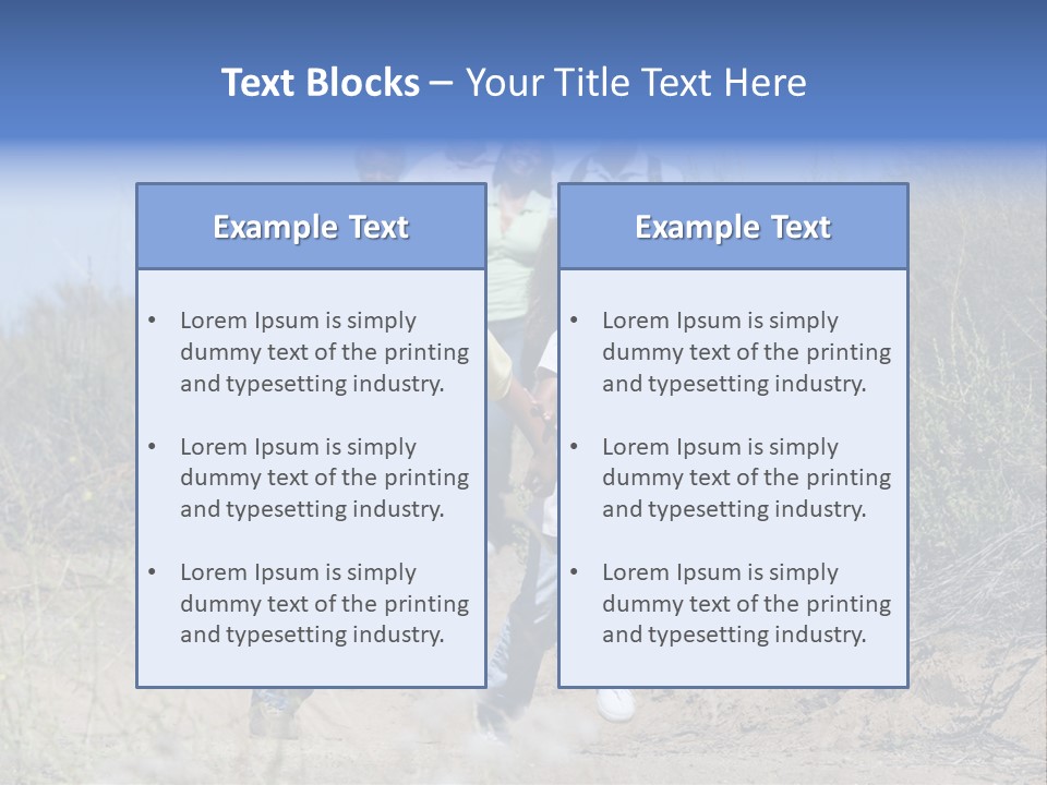 Extended Family Walking In Countryside PowerPoint Template