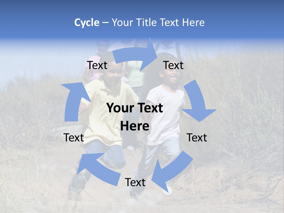 Extended Family Walking In Countryside PowerPoint Template