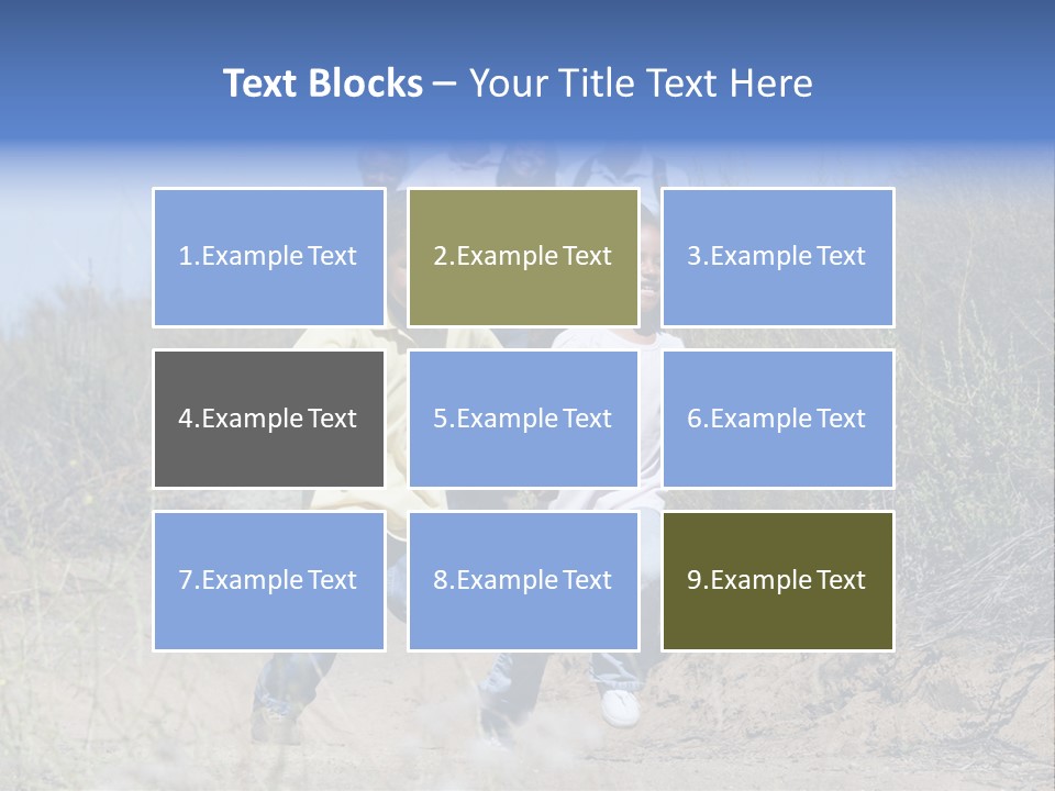 Extended Family Walking In Countryside PowerPoint Template