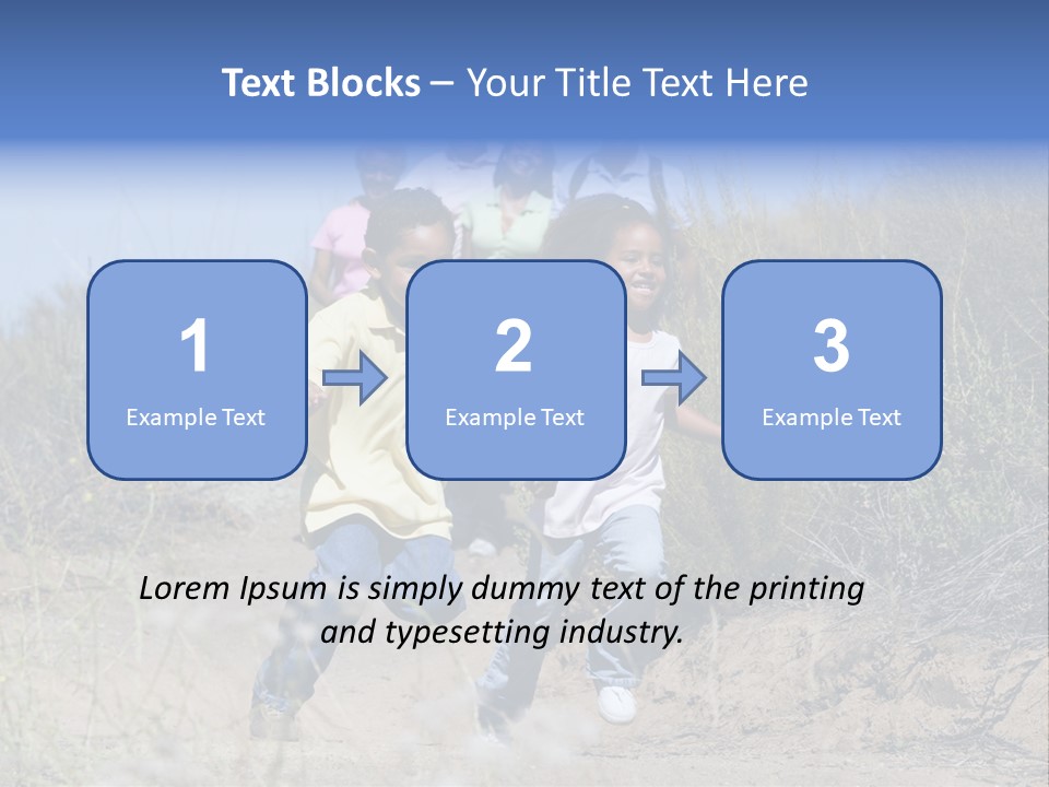 Extended Family Walking In Countryside PowerPoint Template