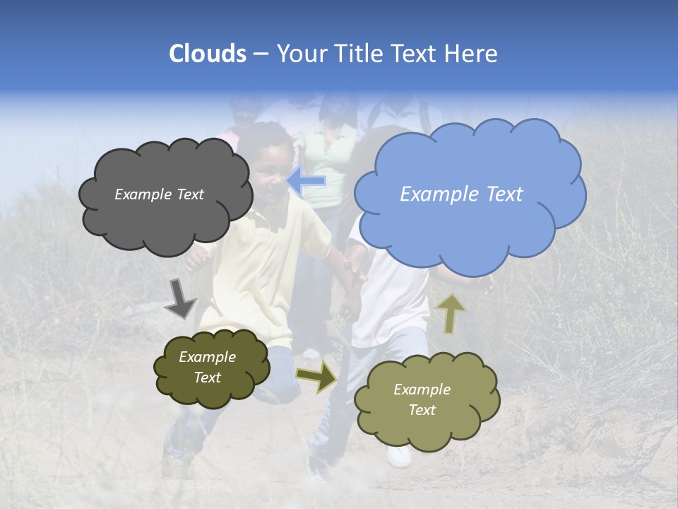 Extended Family Walking In Countryside PowerPoint Template