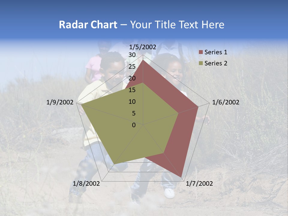 Extended Family Walking In Countryside PowerPoint Template