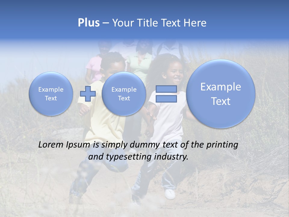 Extended Family Walking In Countryside PowerPoint Template