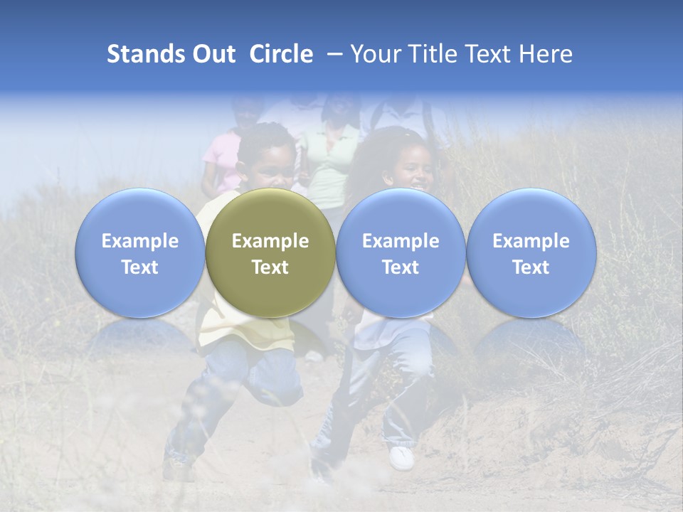 Extended Family Walking In Countryside PowerPoint Template