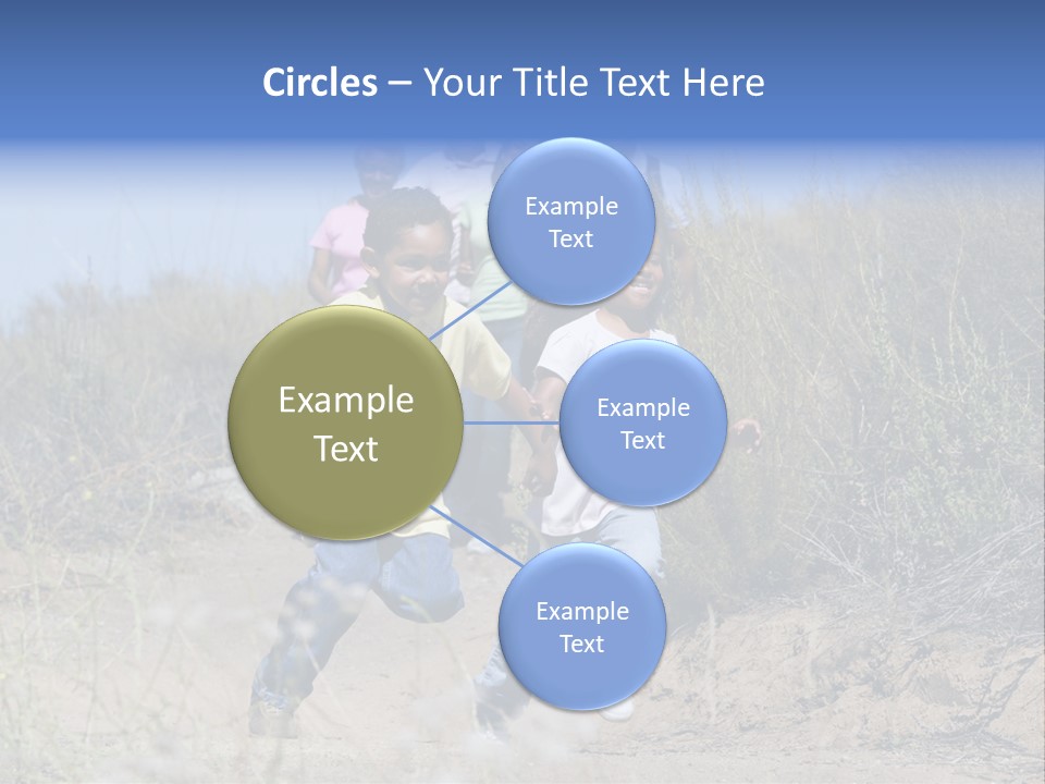 Extended Family Walking In Countryside PowerPoint Template