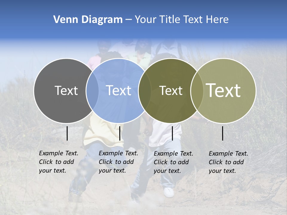 Extended Family Walking In Countryside PowerPoint Template