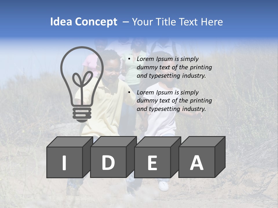 Extended Family Walking In Countryside PowerPoint Template