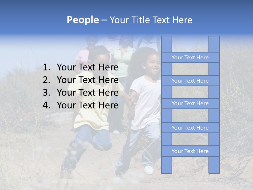 Extended Family Walking In Countryside PowerPoint Template