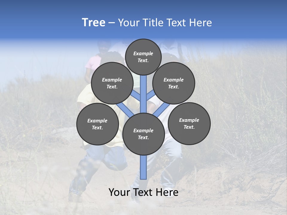 Extended Family Walking In Countryside PowerPoint Template