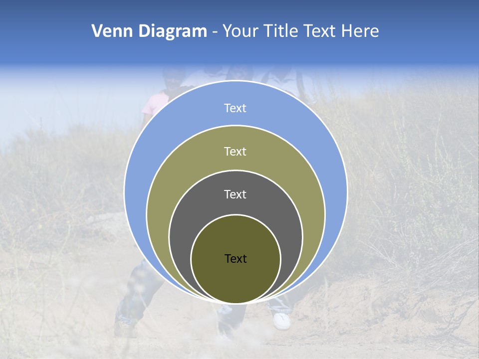 Extended Family Walking In Countryside PowerPoint Template