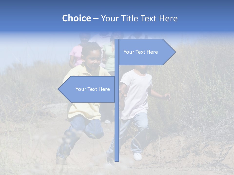 Extended Family Walking In Countryside PowerPoint Template