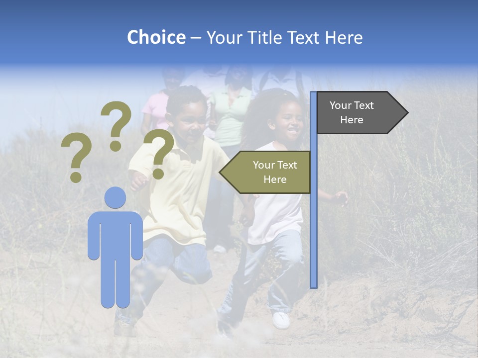 Extended Family Walking In Countryside PowerPoint Template