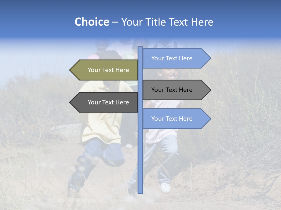 Extended Family Walking In Countryside PowerPoint Template