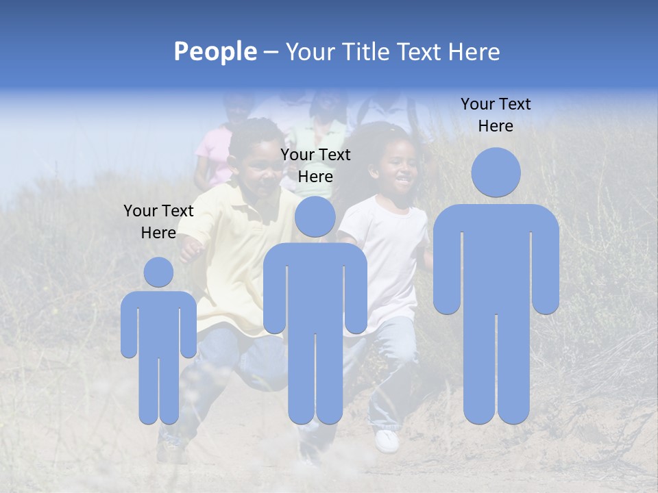 Extended Family Walking In Countryside PowerPoint Template