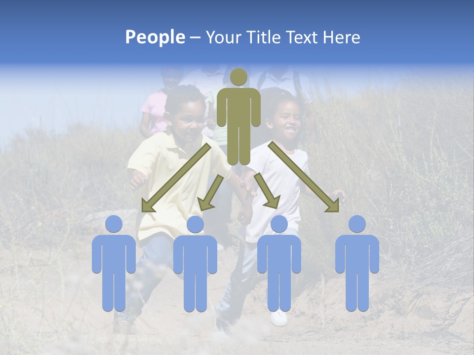 Extended Family Walking In Countryside PowerPoint Template