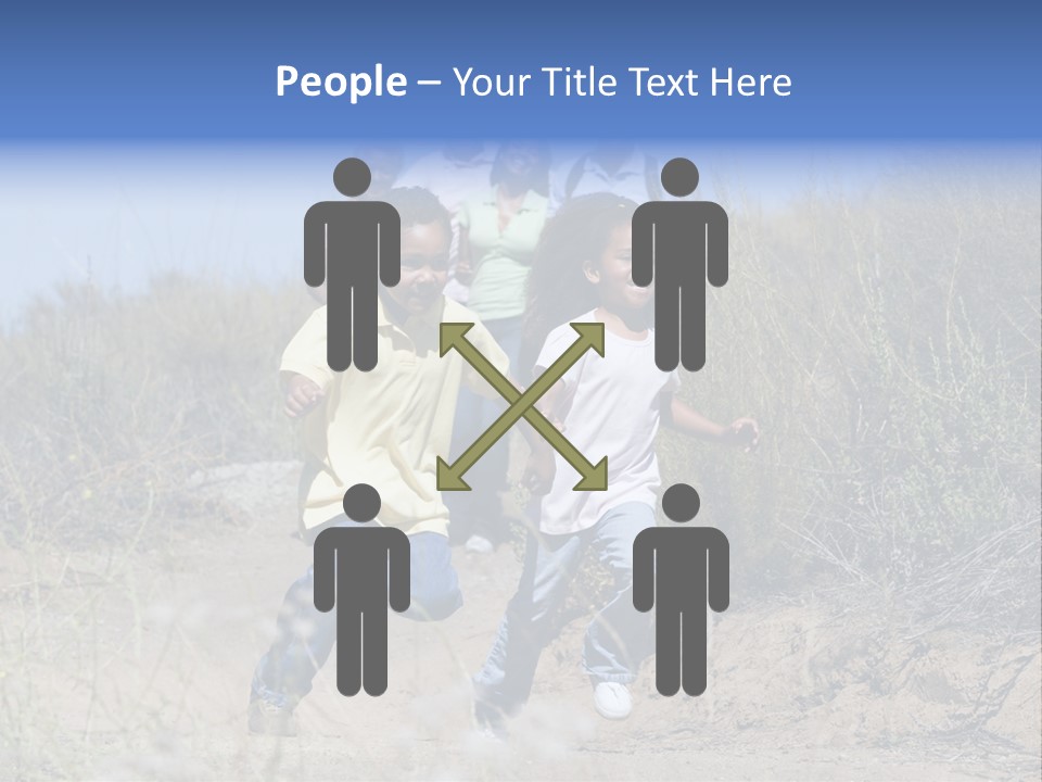 Extended Family Walking In Countryside PowerPoint Template