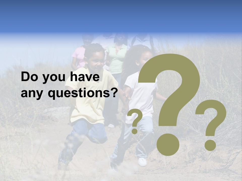 Extended Family Walking In Countryside PowerPoint Template