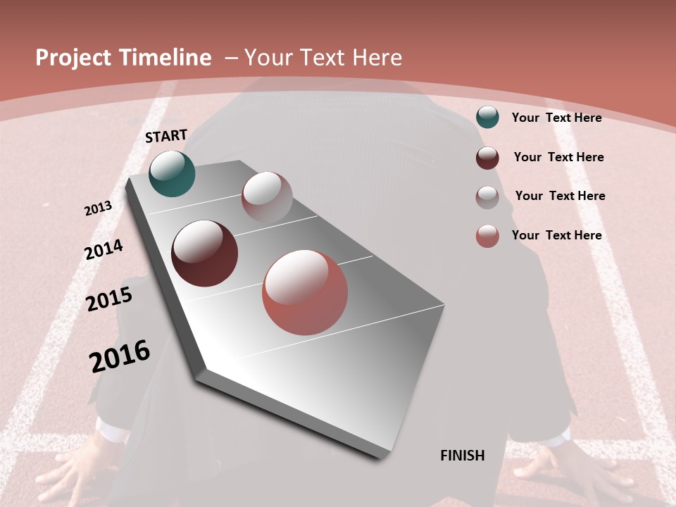 Photo Of Man With Back Pain Isolated On A Blue Background PowerPoint Template