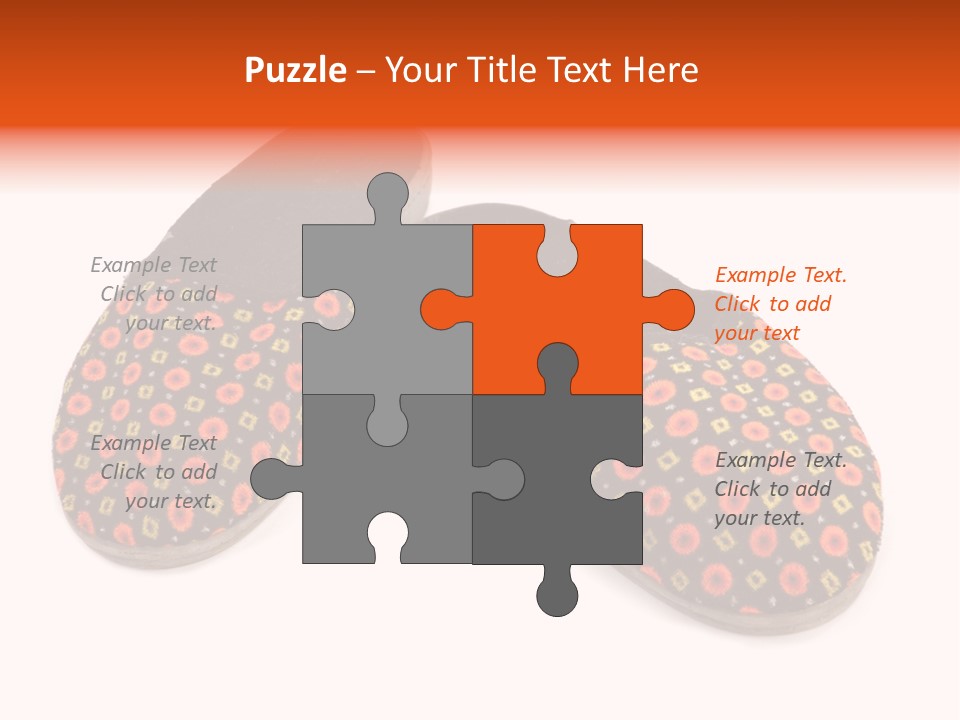 House Slippers On A White Background PowerPoint Template