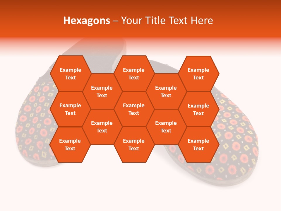 House Slippers On A White Background PowerPoint Template