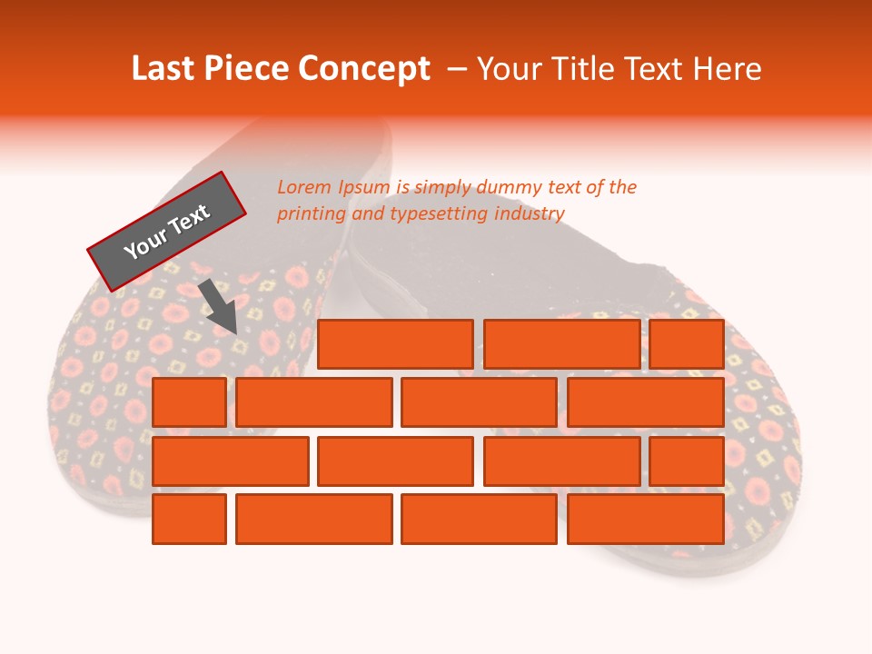 House Slippers On A White Background PowerPoint Template